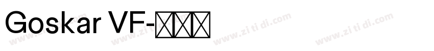 Goskar VF字体转换
